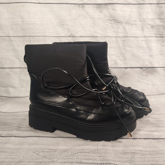 ASOS Shoes - ASOS DESIGN Albie Women's Size 8 US Black Cold-Weather Boots with Chunky Sole